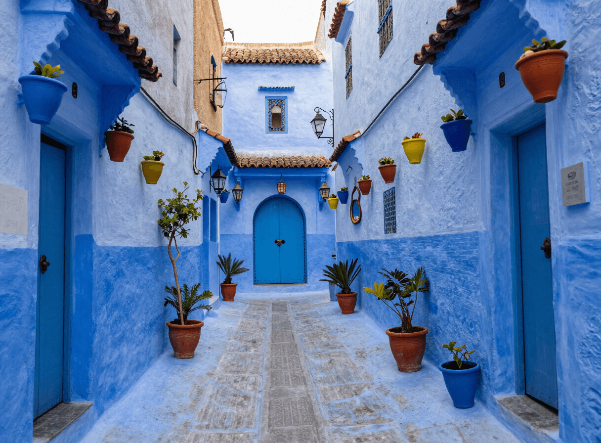 Blue street of Chefchaouen, Morocco